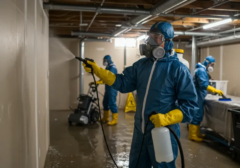 Basement Sanitization and Antimicrobial Treatment process in Bullock County, AL