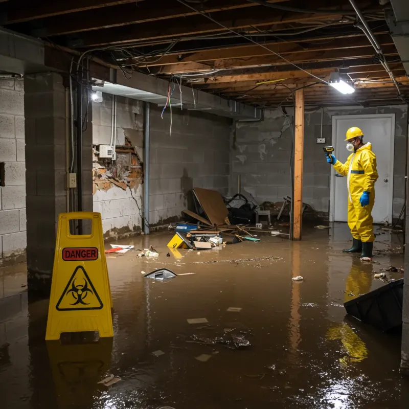 Flooded Basement Electrical Hazard in Bullock County, AL Property