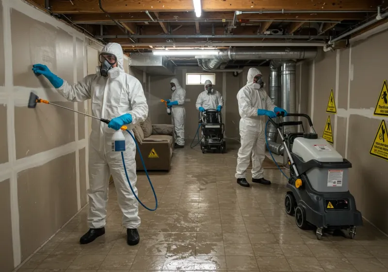 Basement Moisture Removal and Structural Drying process in Bullock County, AL